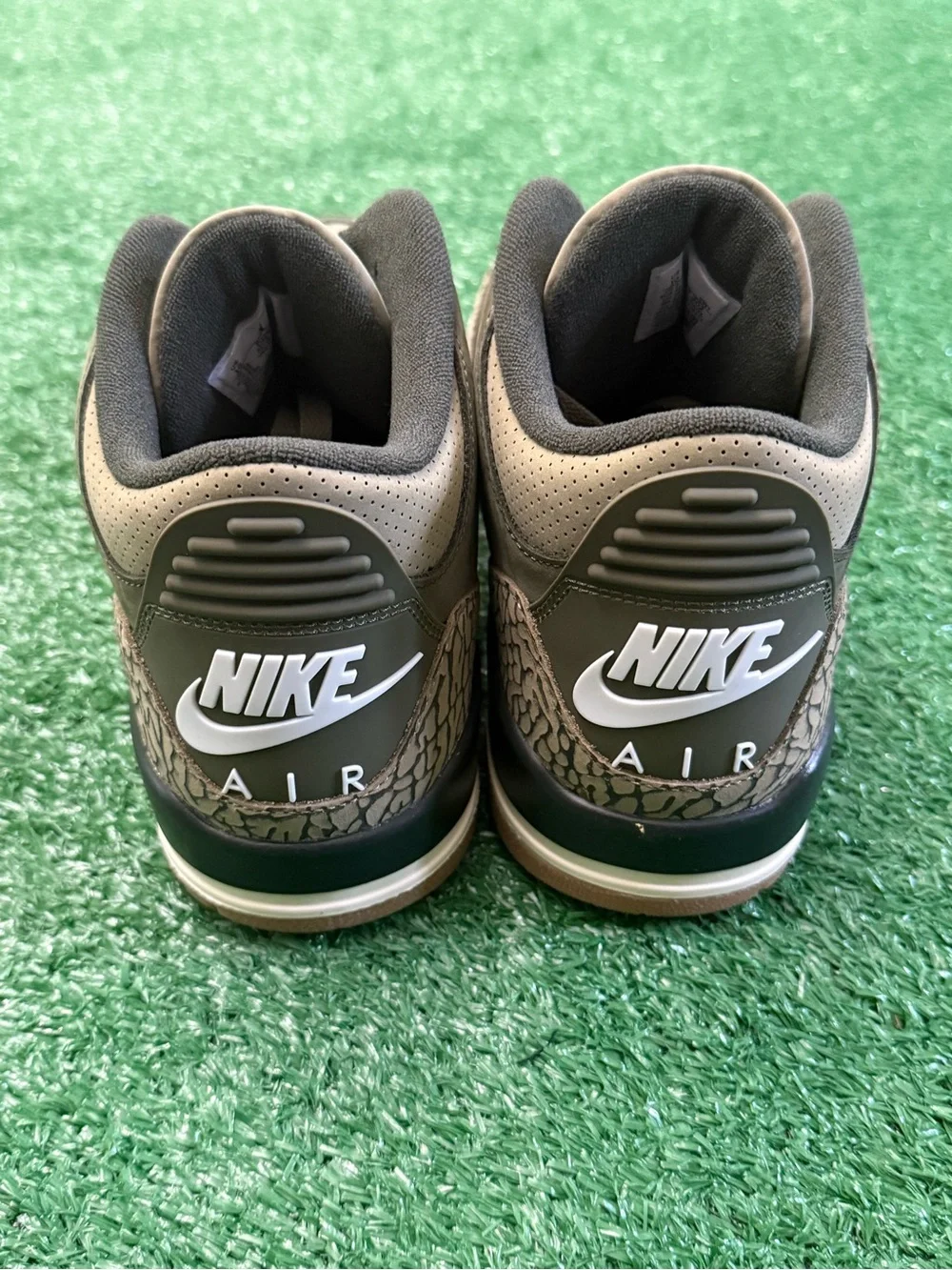 Jordan 3 Retro Olive Green Nubuck Men's Sneakers